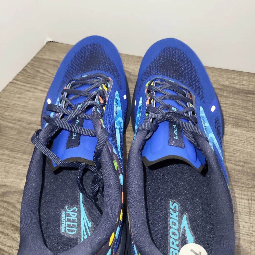 Brooks Men's Launch 9 Running Shoes Blue/Peacoat/Yellow Size 13 D 1103861D462_6